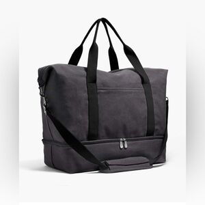 Lo & Sons Catalina Deluxe cotton canvas weekender bag MISSING LONG STRAP